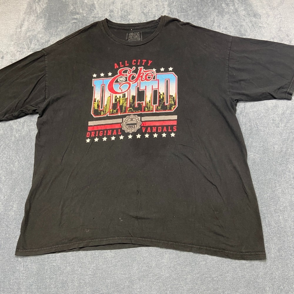 Vintage Ecko Unltd All City Original Vandals T Shirt Men 3XL Black Graphic Print